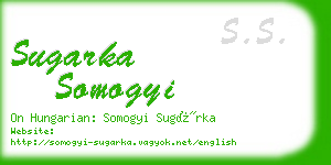 sugarka somogyi business card